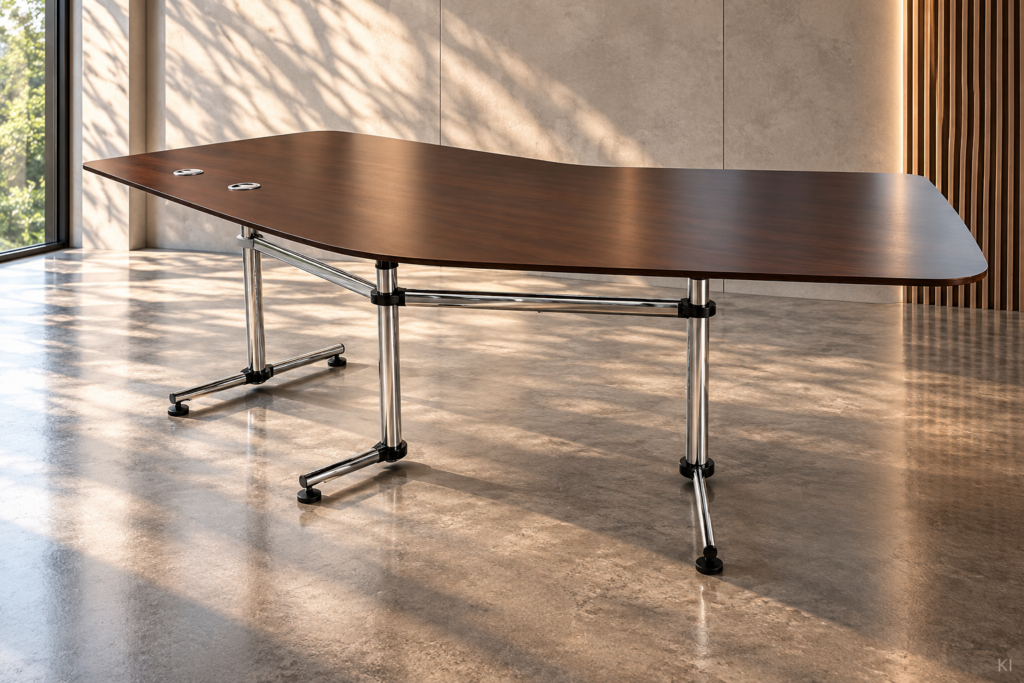 Renz Schreibtisch Holz / Braun 246 x 152 cm
