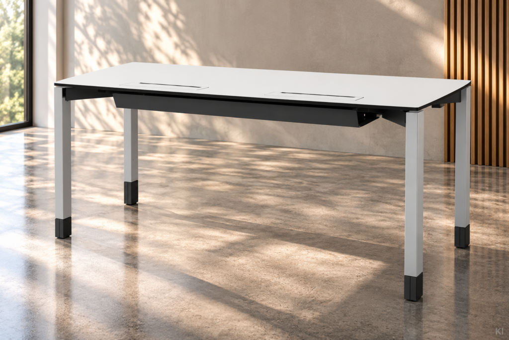 Dobergo Figata Schreibtisch Kunstharz / Weiß 160 x 80 cm