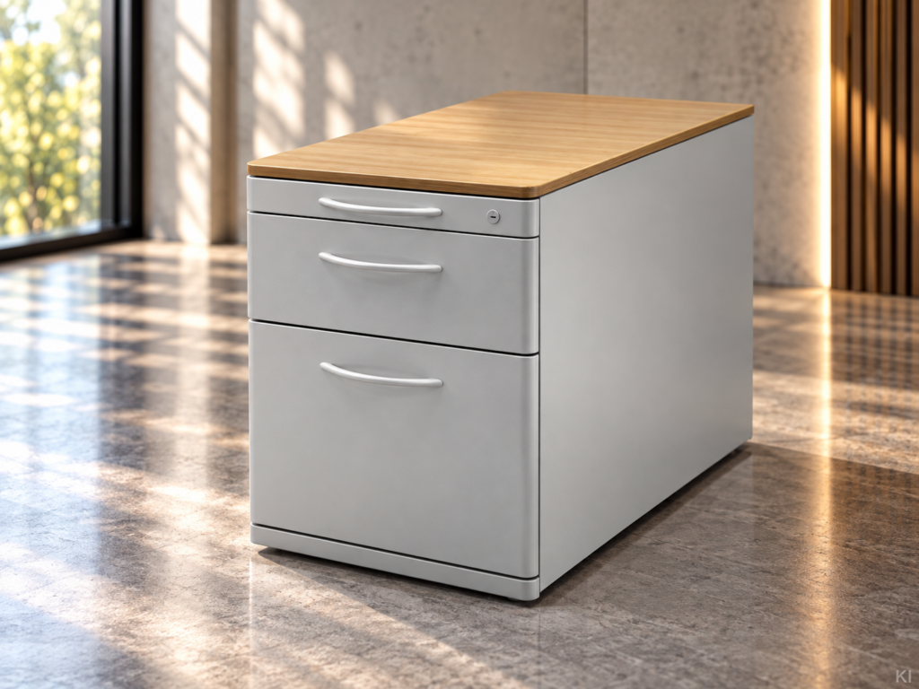 Steelcase Rollcontainer / Braun / Silbergrau