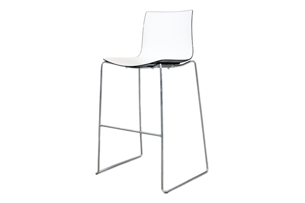 Arper CATIFA 46 Barhocker / Hocker Schwarz / Weiß