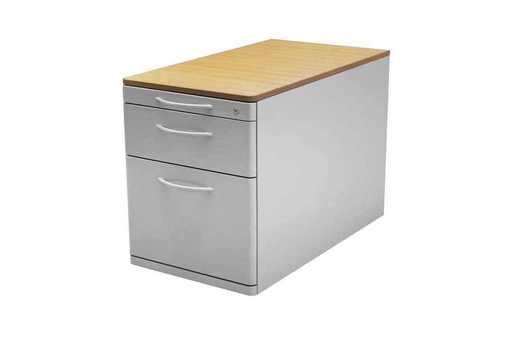 Steelcase Rollcontainer / Braun / Silbergrau – Bild 2