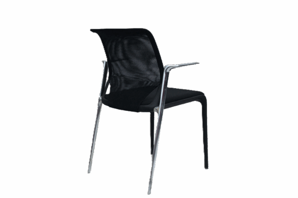 Vitra MedaSlim Besucherstuhl Stoff / Netz / schwarz – Bild 4