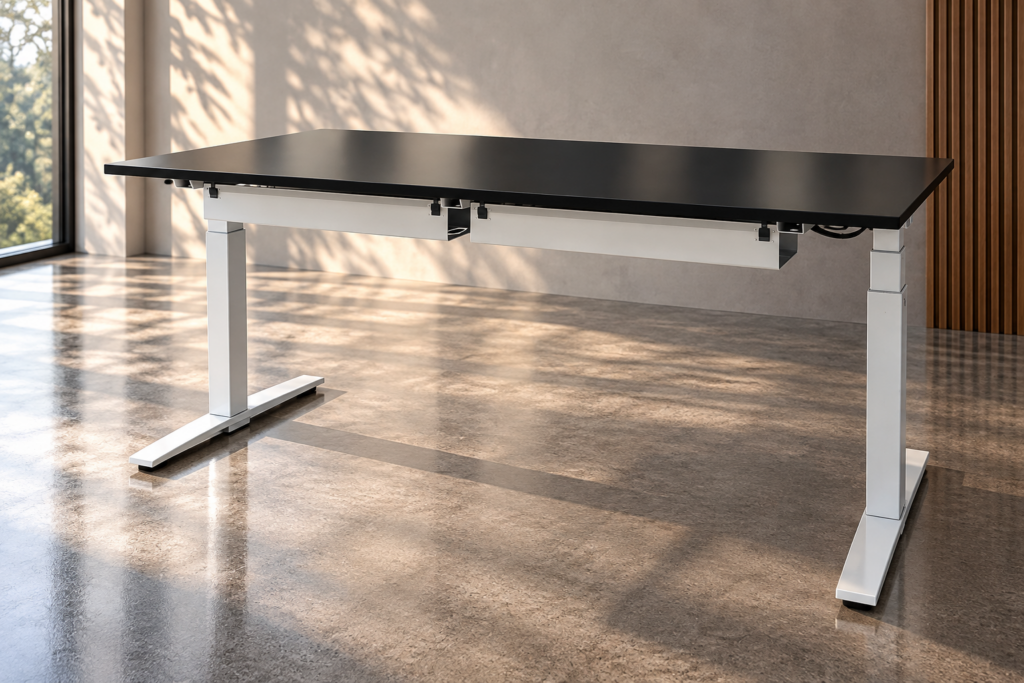 Schreibtisch elektr. höhenverstellbar / Schwarz 180 x 80cm