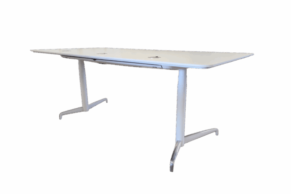 Schreibtisch elektr. höhenverstellbar / Weiß 200 x 100cm
