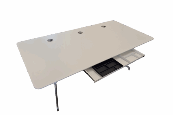 Schreibtisch elektr. höhenverstellbar / Weiß 200 x 100cm – Bild 2