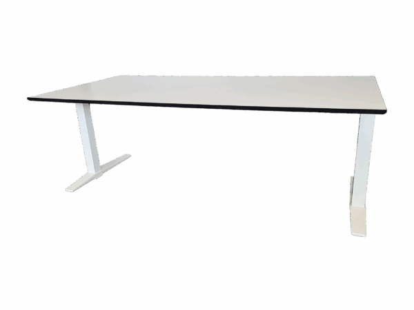 Schreibtisch elektr. höhenverstellbar / Weiß 200 x 100cm