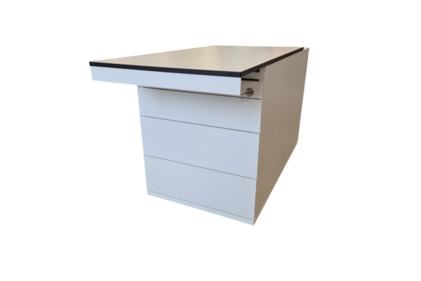 Rollcontainer weiß / 4 Schubladen – Bild 3