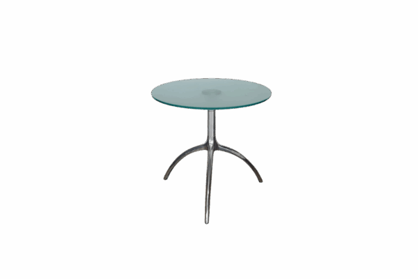 Beistelltisch Milchglas / Ø 60cm / drehbar