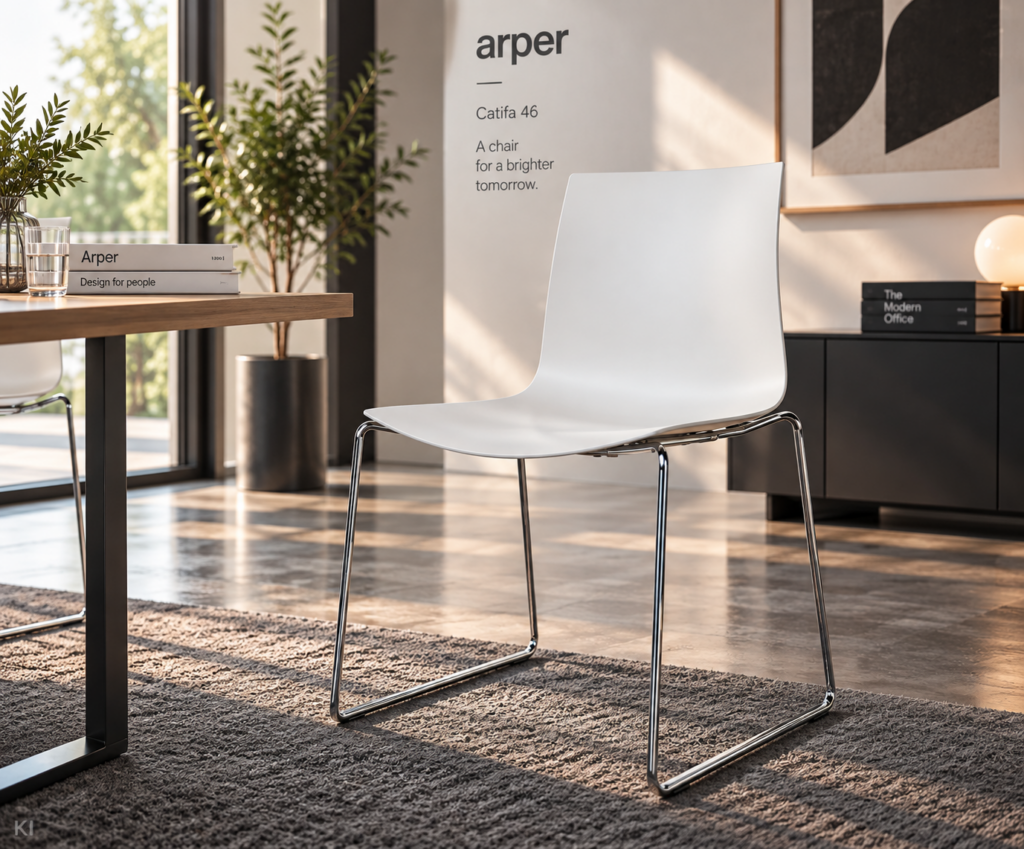 Arper CATIFA 46 Besucherstuhl Weiß