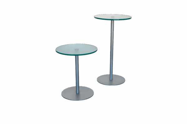 2er Beistelltisch Set Milchglas / Ø 30,5cm