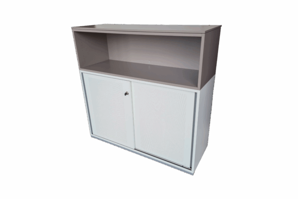 König + Neurath Sideboard 3 OH / Weiß / Braun