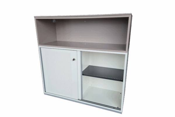 König + Neurath Sideboard 3 OH / Weiß / Braun – Bild 2