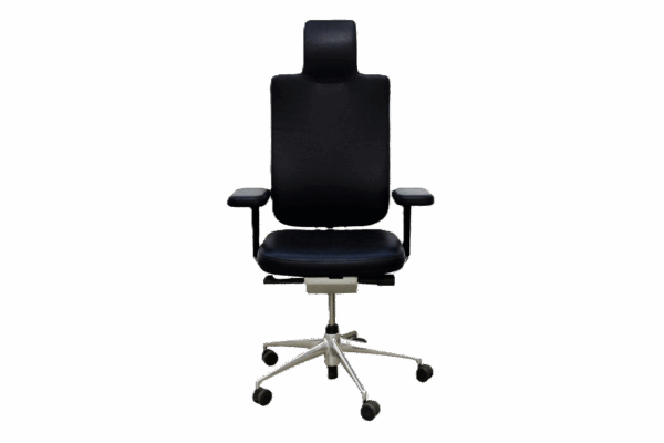 Vitra HeadLine Bürodrehstuhl Leder / Schwarz – Bild 2