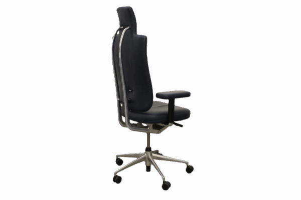 Vitra HeadLine Bürodrehstuhl Leder / Schwarz – Bild 3