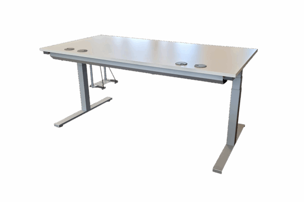 Schreibtisch elektr. höhenverstellbar / Weiß 180 x 90cm