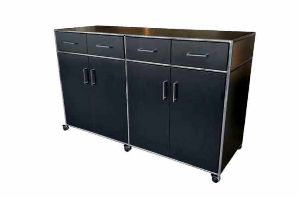 Modul Space Sideboard duo 2 OH / 60 cm tief / schwarz