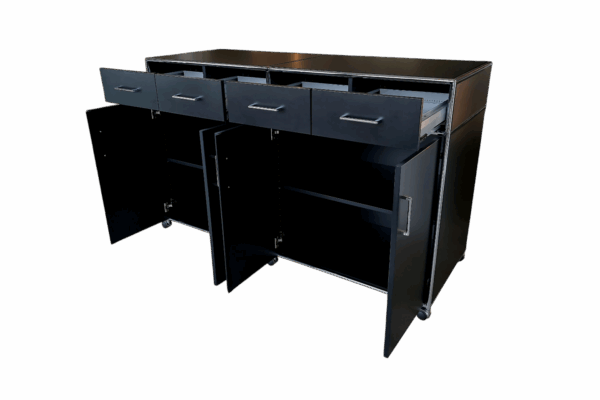 Modul Space Sideboard duo 2 OH / 60 cm tief / schwarz – Bild 2