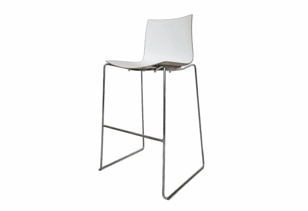 Arper CATIFA 46 Barhocker / Hocker Braun / Weiß