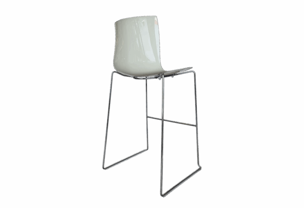 Arper CATIFA 46 Barhocker / Hocker Grau / Weiß – Bild 2