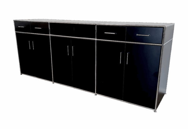 Modul Space Sideboard trio 2 OH / 60 cm tief / schwarz
