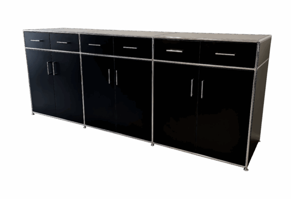 Modul Space Sideboard trio 2 OH / 60 cm tief / schwarz
