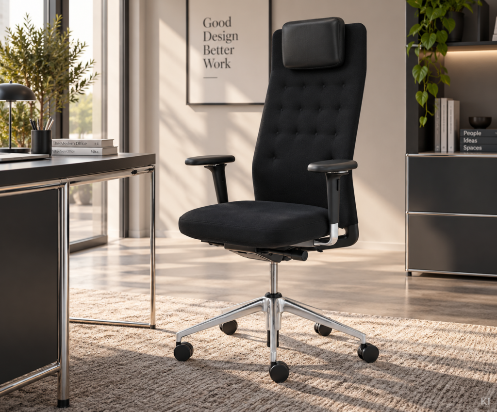 Vitra ID Trim L Bürodrehstuhl Stoff / Schwarz