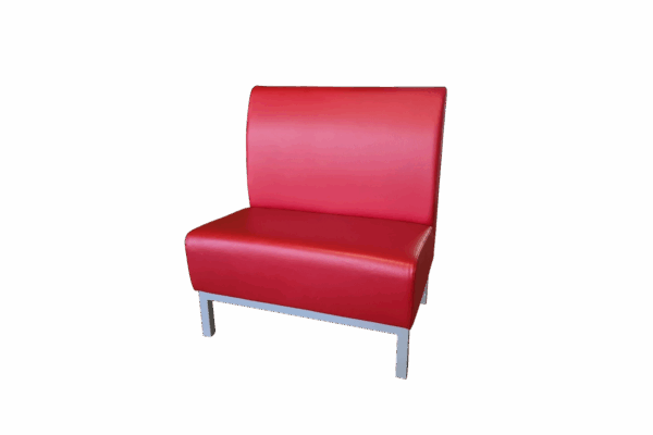 Sofaelement 90cm breit / Leder / Rot