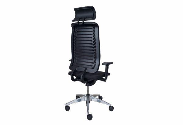Girsberger Reflex mit Kopfstütze / Stoff / Schwarz – Bild 2