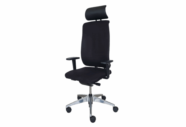 Girsberger Reflex mit Kopfstütze / Stoff / Schwarz