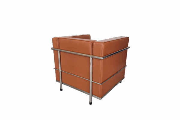 Sessel Leder / rotbraun – Bild 2