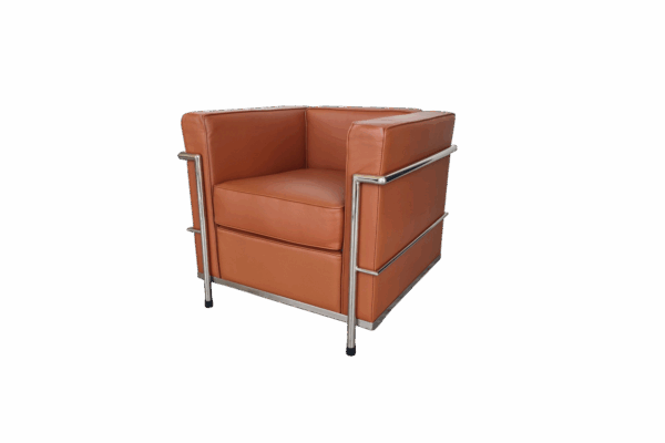 Sessel Leder / rotbraun
