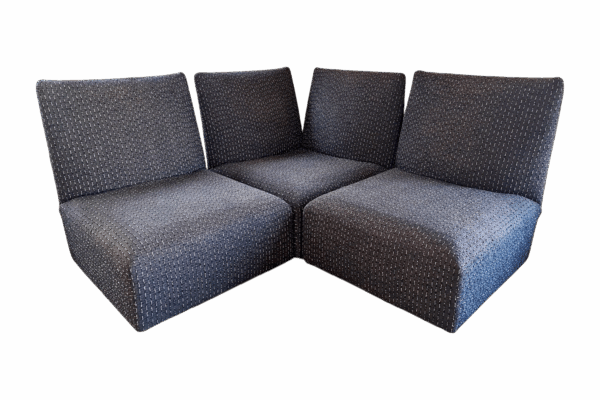 Ecksofa Stoff / grau