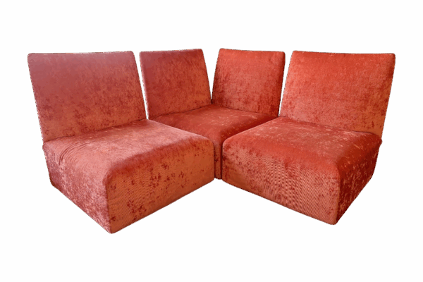 Ecksofa Stoff / orange