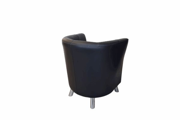 Sessel Leder / Schwarz – Bild 2