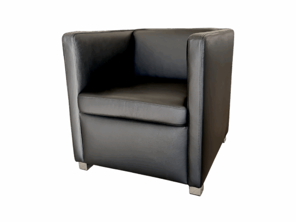 Sessel Leder / Schwarz