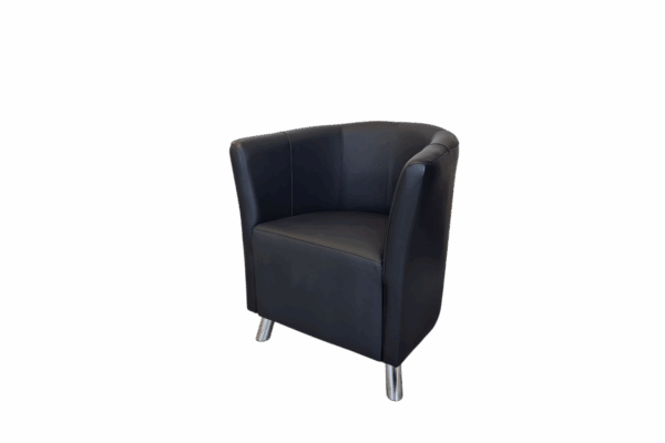 Sessel Leder / Schwarz