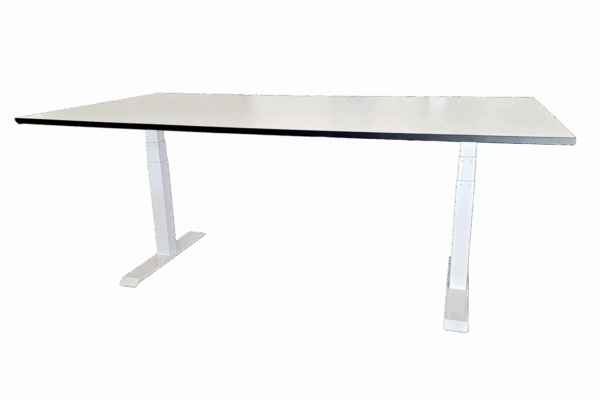 Schreibtisch elektr. höhenverstellbar / Weiß 200 x 100cm