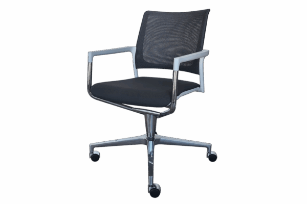 Klöber Mera Konferenzdrehstuhl Stoff / Netz / grau