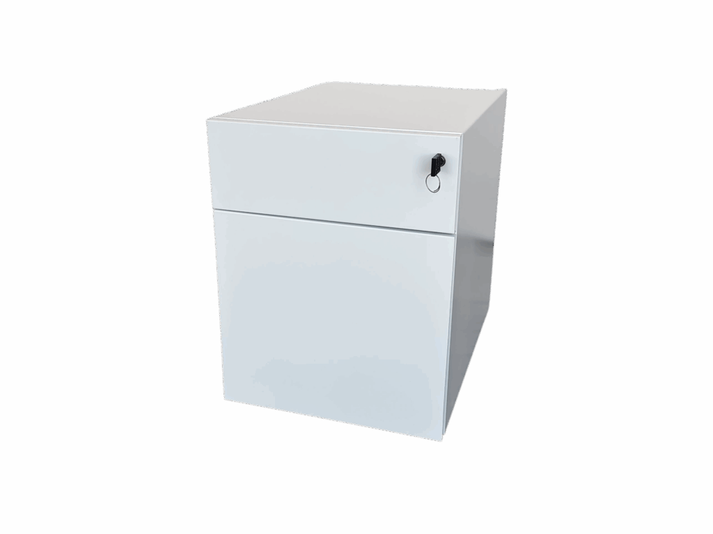 Knoll Rollcontainer Metall / weiß