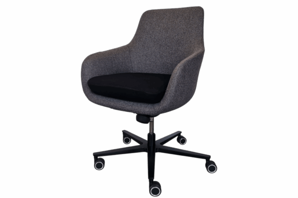 ROVO Lounge Chair Bürodrehstuhl Stoff / grau / schwarz