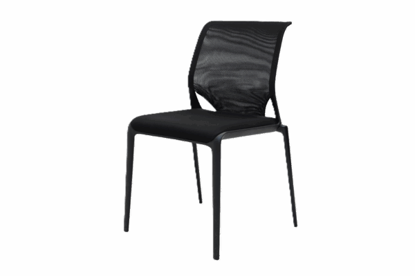 Vitra MedaSlim Besucherstuhl Stoff / Netz / schwarz