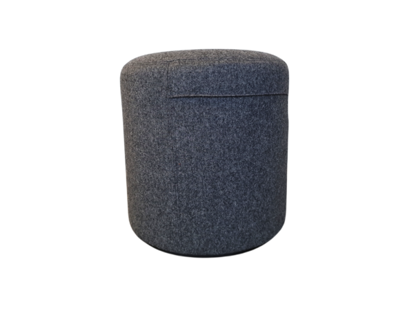 Polsterhocker Stoff / grau