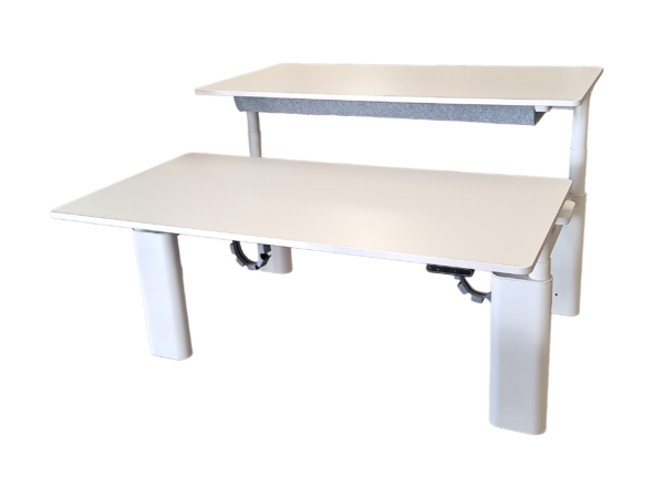 Vitra Doppelschreibtisch elektr. höhenverstellbar / weiß