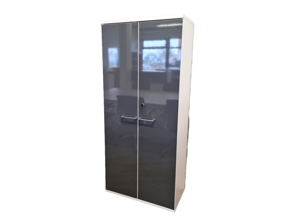 Aktenschrank / 5 OH / weiß / grau