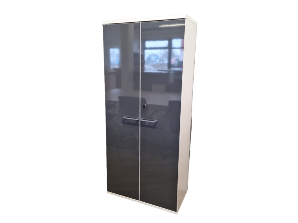 Aktenschrank / 5 OH / weiß / grau