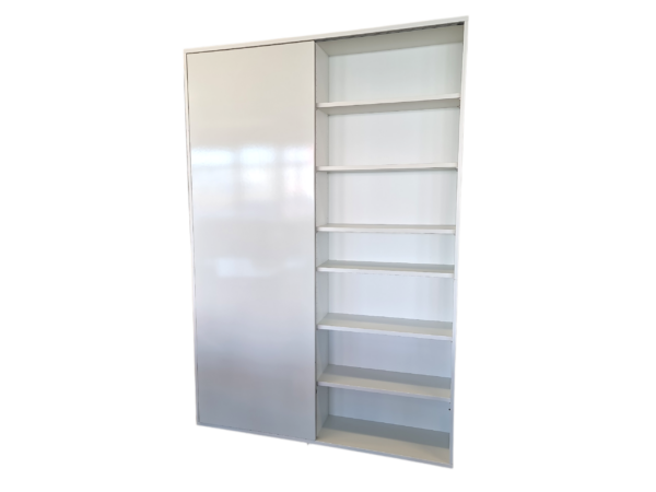 Aktenschrank mit Schiebetür / 6 OH / weiß