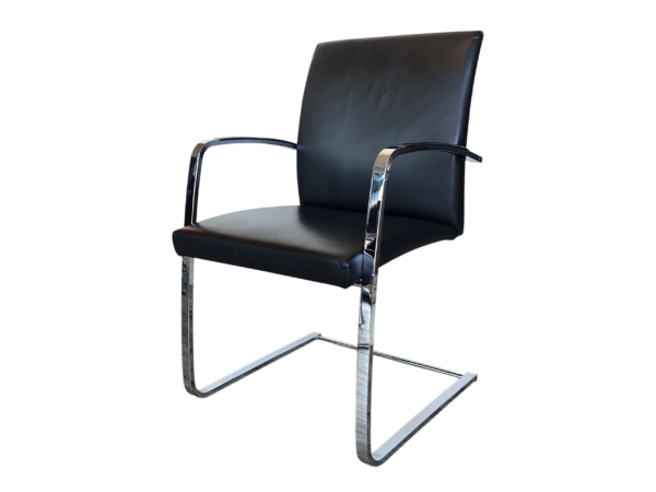 Spiegels .tano 0202 Freischwinger Leder / Schwarz