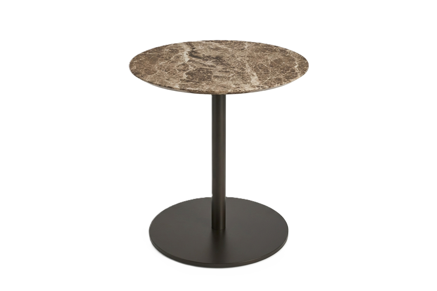 Beistelltisch Rund / Marmor / Braun / Beige Ø 40cm – Bild 2