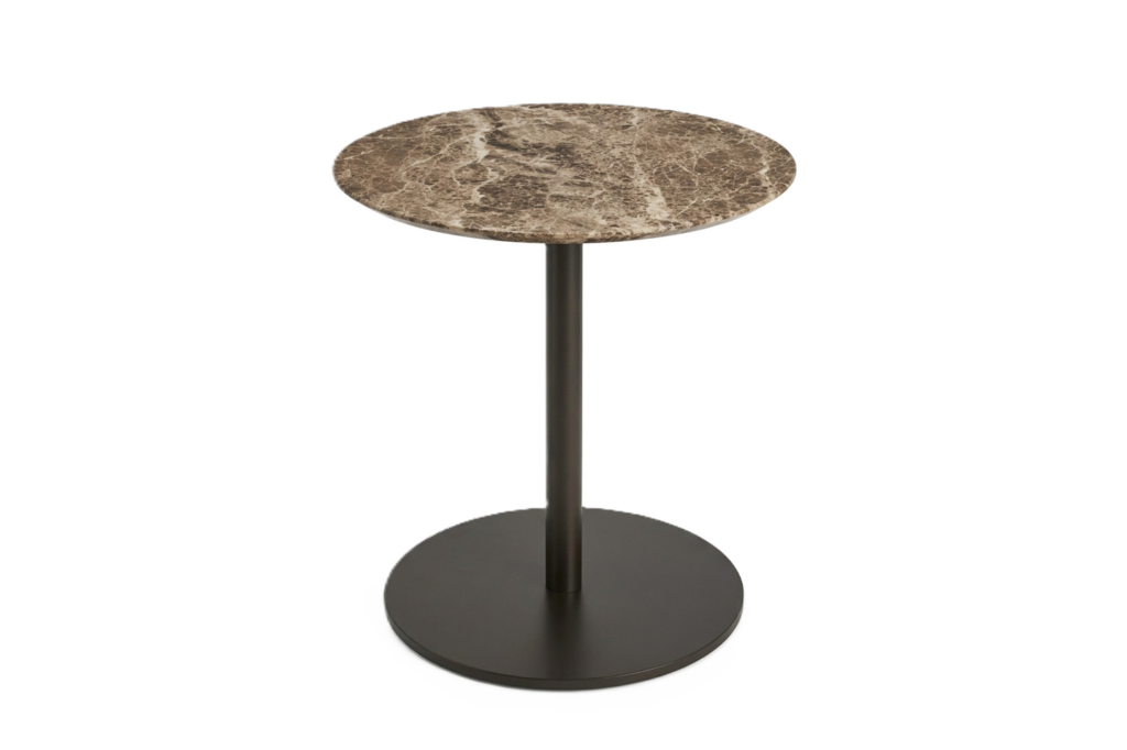 Beistelltisch Rund / Marmor / Braun / Beige Ø 40cm
