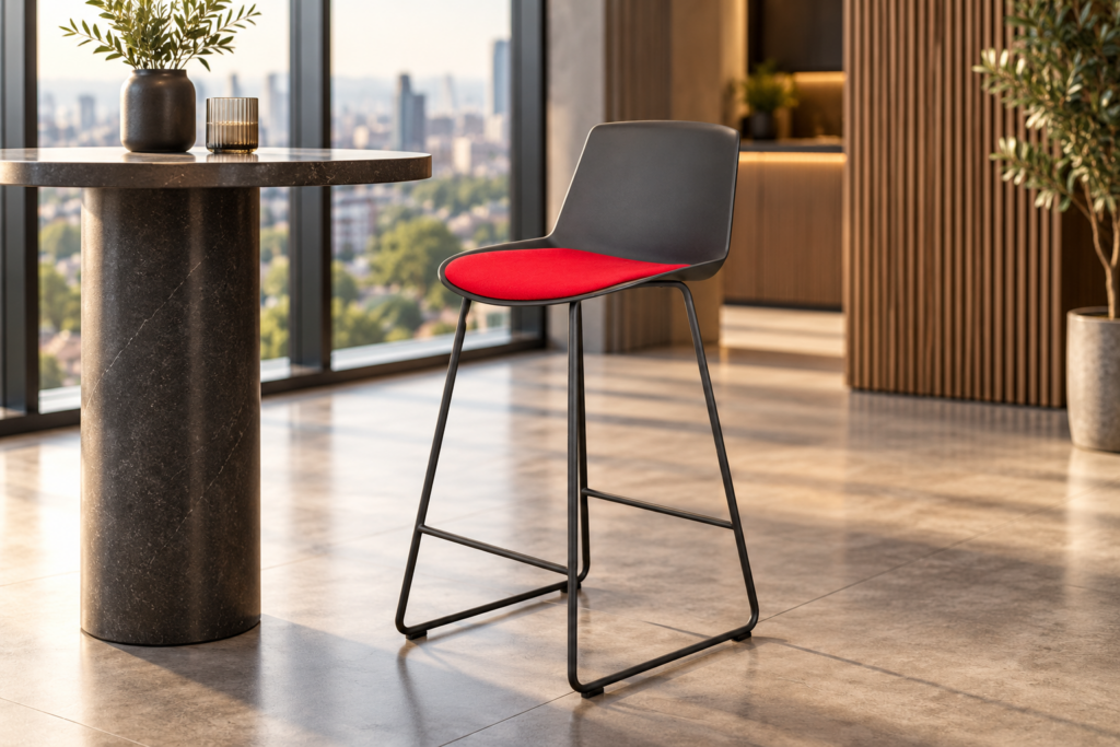 Actiu Noom 40 Barhocker schwarz / rot